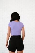 Load image into Gallery viewer, Cropped Ribbed Baby Tee - Lavender
