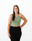 Cropped Racerback - Sage