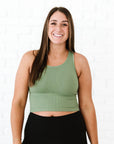 Cropped Racerback - Sage