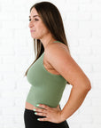 Cropped Racerback - Sage