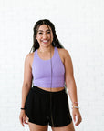 Cropped Racerback - Lavender