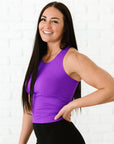 Cropped Racerback - Neon Purple