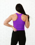 Cropped Racerback - Neon Purple