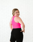 Cropped Racerback - Neon Fuchsia