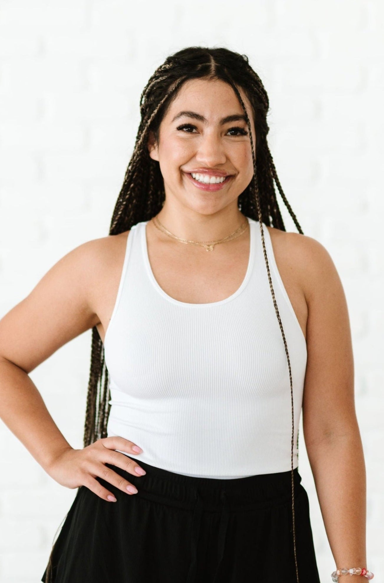 Crop Ribbed Racerback