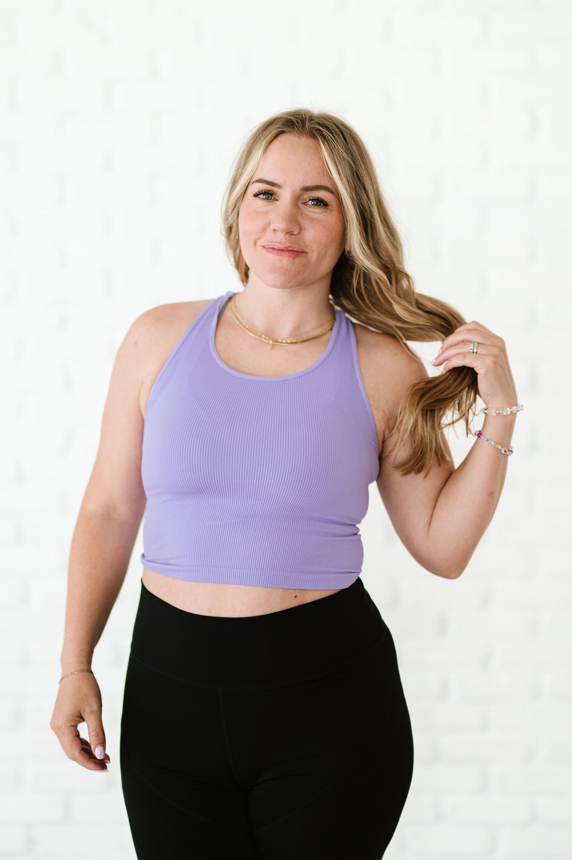 Cropped Racerback - Lavender