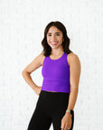 Cropped Racerback - Neon Purple