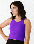 Cropped Racerback - Neon Purple