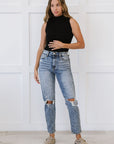 High Rise Distressed Mom Jean *RESTOCKED*