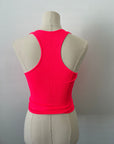 Cropped Racerback - Neon Coral