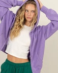 Saturday Afternoon Full Zip Hoodie - Purple