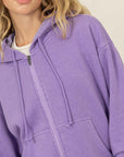 Saturday Afternoon Full Zip Hoodie - Purple