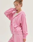 Saturday Afternoon Full Zip Hoodie - Pink