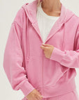 Saturday Afternoon Full Zip Hoodie - Pink