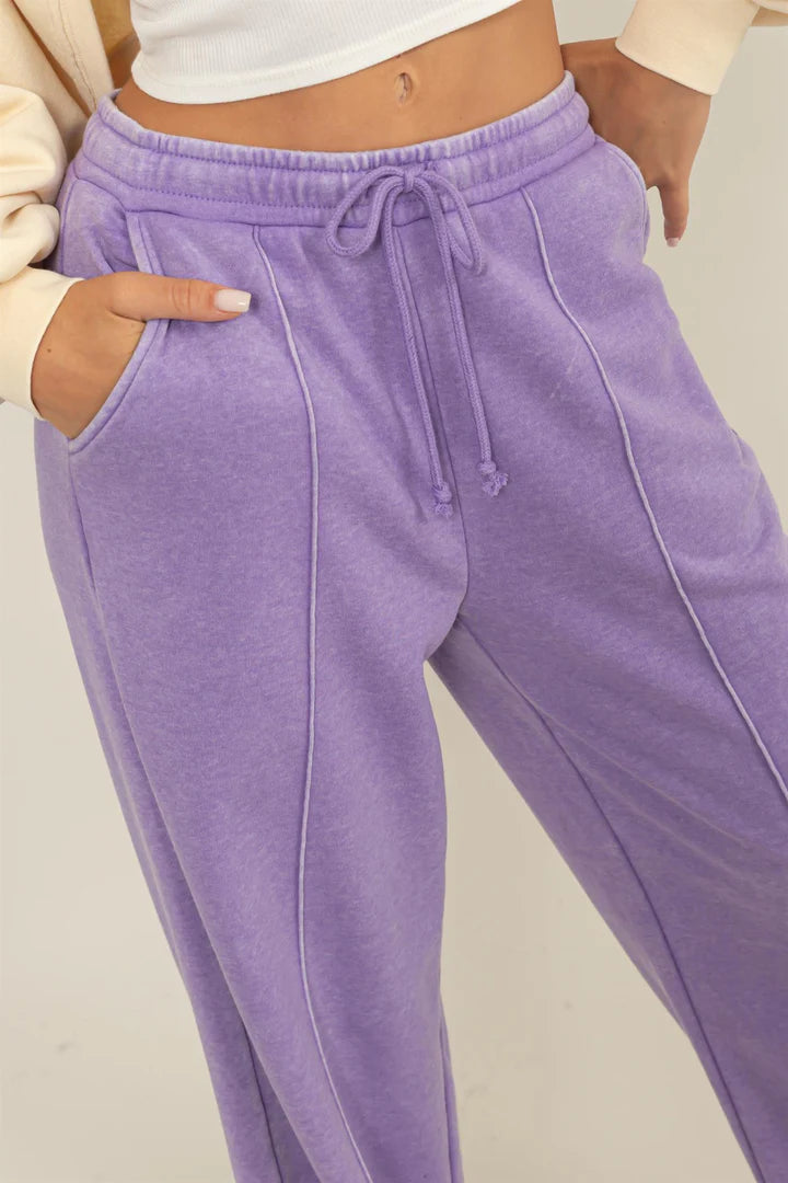 Saturday Afternoon Relaxed Sweatpants - Purple