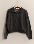 Saturday Afternoon Half Zip Sweatshirt - Black