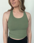 Cropped Racerback - Sage