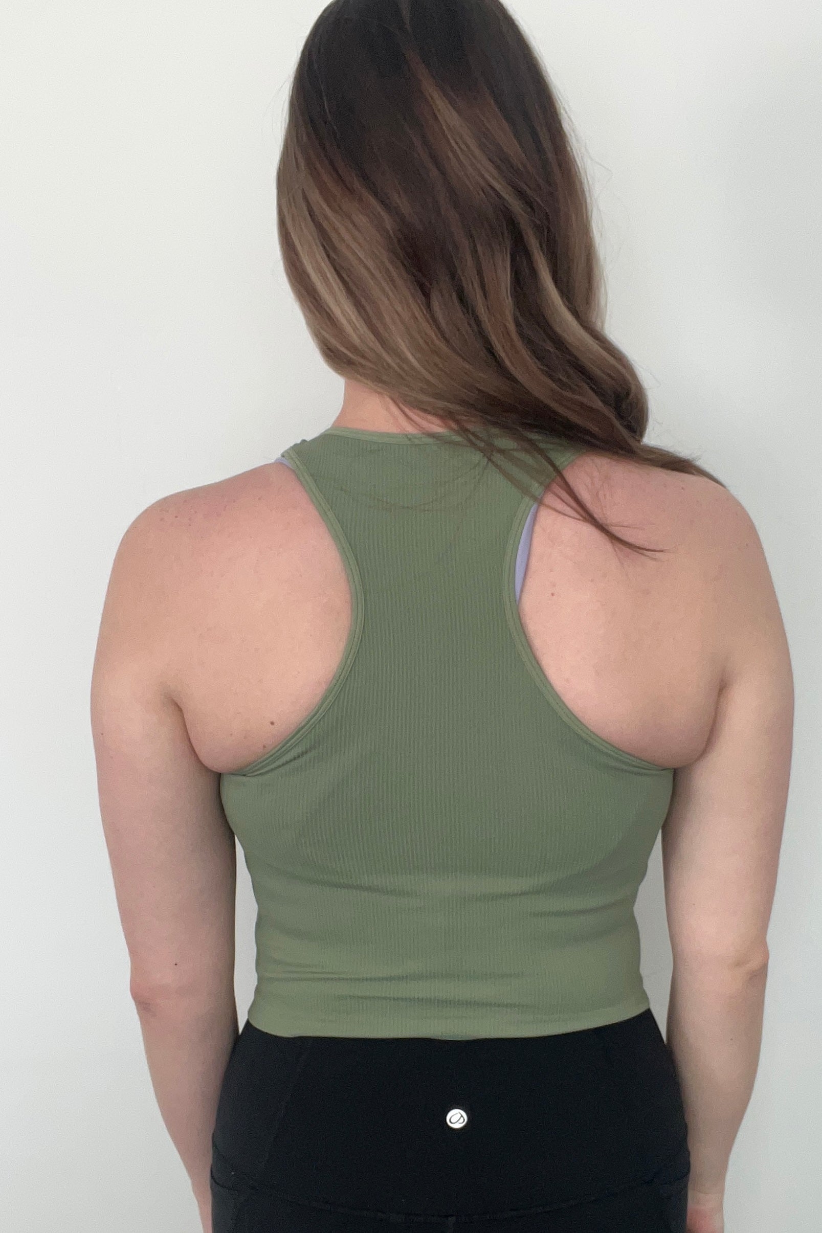 Cropped Racerback - Sage