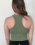 Cropped Racerback - Sage