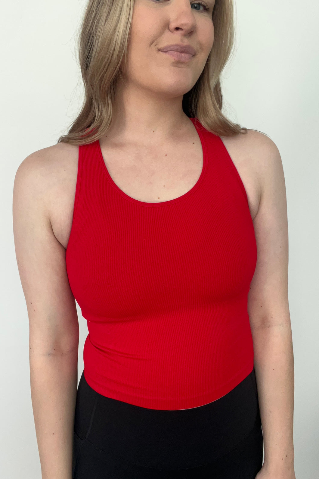 Cropped Racerback - Red