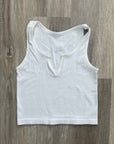 Every Day Cropped Notch Tank - White