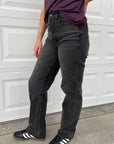 Super High Rise Relaxed Jean - Black