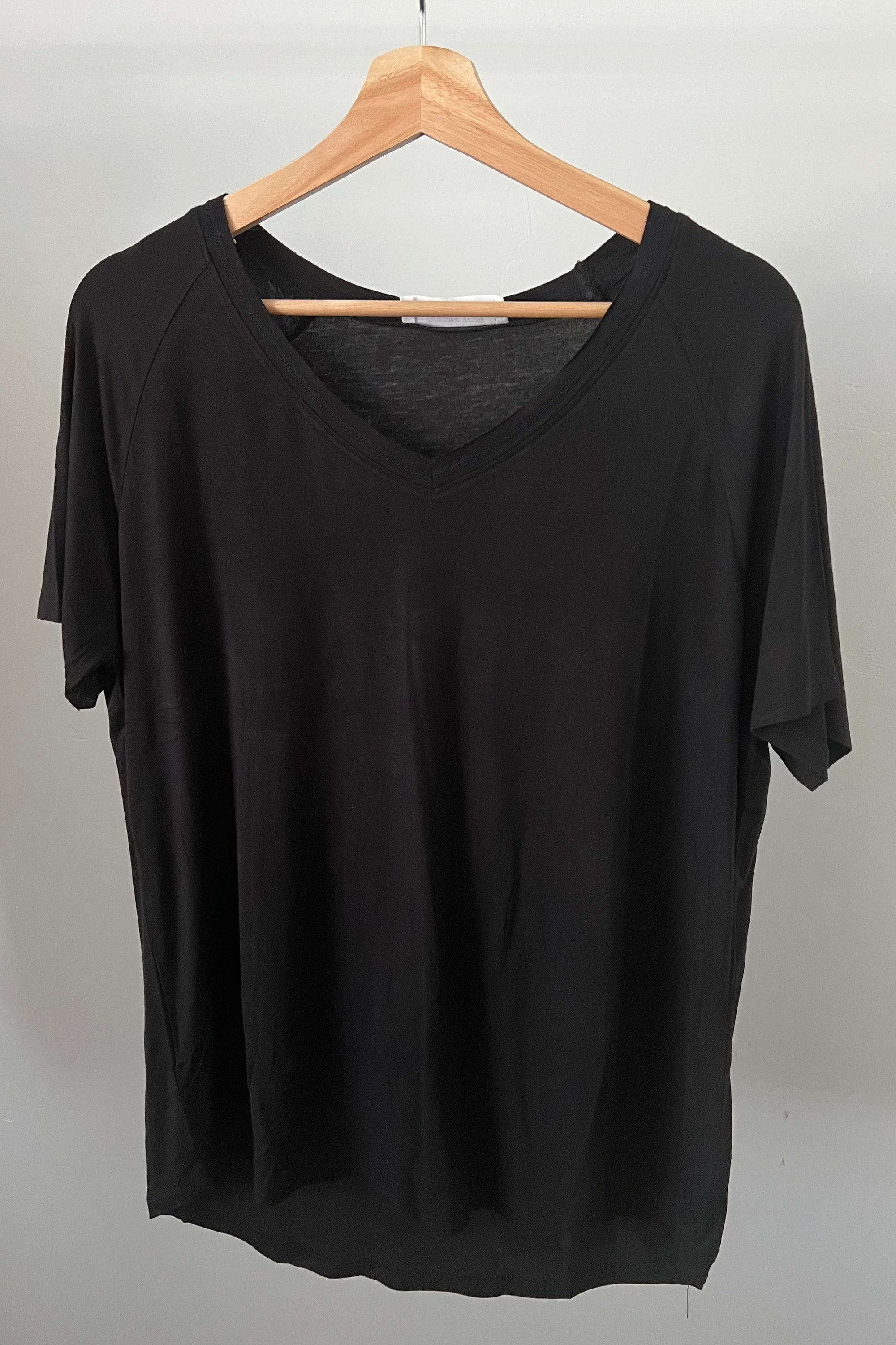 Buttery Short Sleeve V-Neck Tee - Black