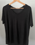 Buttery Short Sleeve V-Neck Tee - Black