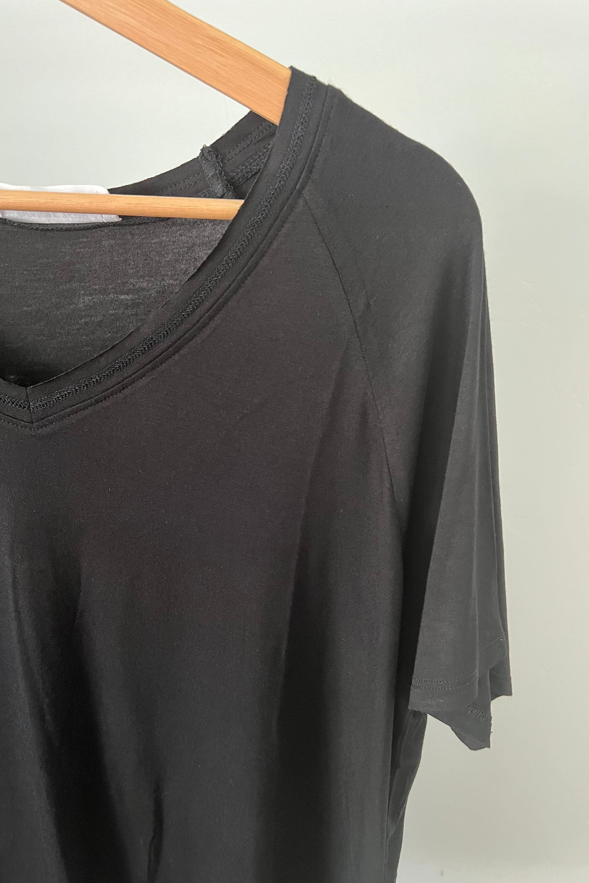 Buttery Short Sleeve V-Neck Tee - Black