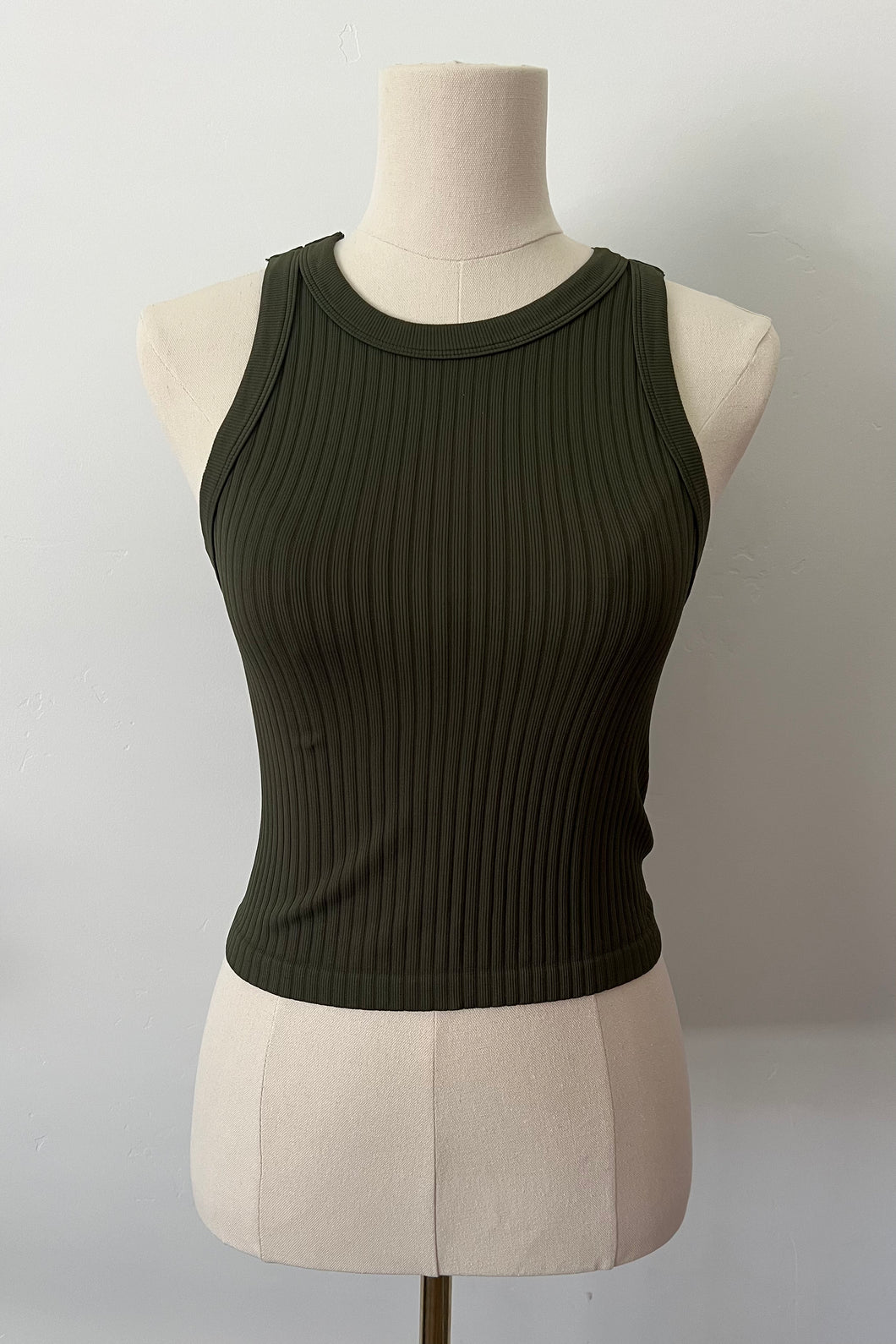 Chunky Ribbed High Neck - Olive