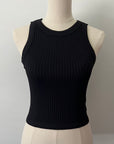 Chunky Ribbed High Neck - Black