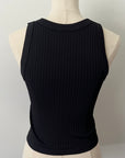 Chunky Ribbed High Neck - Black