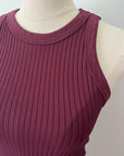 Chunky Ribbed High Neck - Fig