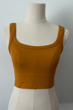 Load image into Gallery viewer, Scoop Chevron Crop Top - Golden
