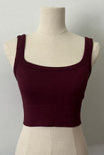 Load image into Gallery viewer, Scoop Chevron Crop Top - Fig
