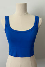 Load image into Gallery viewer, Scoop Chevron Crop Top - Royal
