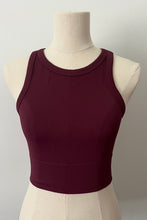 Load image into Gallery viewer, Chevron High Neck Crop - Fig
