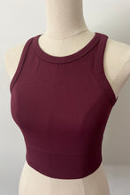 Load image into Gallery viewer, Chevron High Neck Crop - Fig
