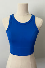 Load image into Gallery viewer, Chevron High Neck Crop - Royal
