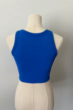 Load image into Gallery viewer, Chevron High Neck Crop - Royal
