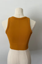 Load image into Gallery viewer, Chevron High Neck Crop - Golden
