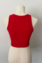 Load image into Gallery viewer, Chevron High Neck Crop - Red
