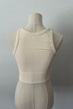 Load image into Gallery viewer, Chevron High Neck Crop - Vanilla
