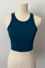 Load image into Gallery viewer, Chevron High Neck Crop - Dark Teal
