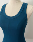 Reversible Ribbed Long Tank - Dark Teal