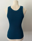 Reversible Ribbed Long Tank - Dark Teal