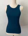 Reversible Ribbed Long Tank - Dark Teal