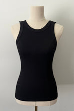 Load image into Gallery viewer, Reversible Ribbed Long Tank - Black
