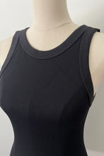 Load image into Gallery viewer, Reversible Ribbed Long Tank - Black
