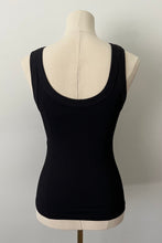 Load image into Gallery viewer, Reversible Ribbed Long Tank - Black
